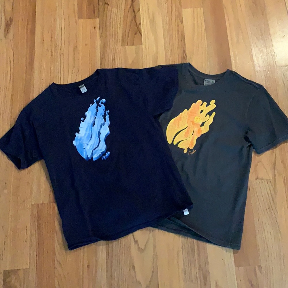 PrestonsStylez Fire Merch youth large tees.
